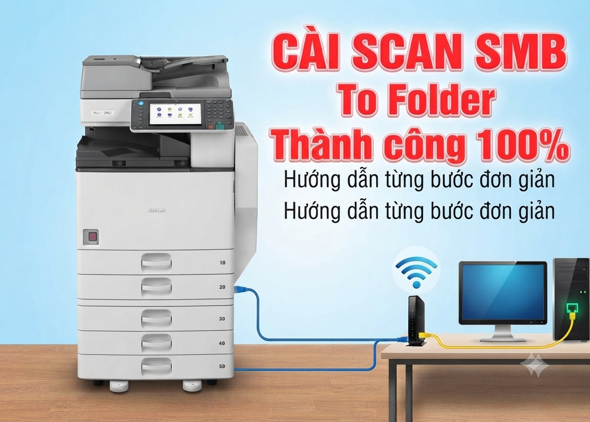 Cách Cài Scan To Folder Máy Photocopy Ricoh Từ A-Z Cho Người Mới Bắt Đầu
